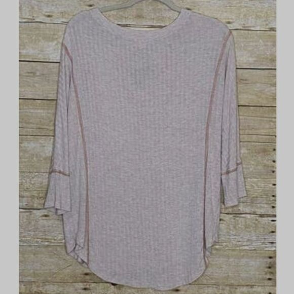 BUCKLE BKE V-NECK RIBBED CASUAL CLASSIC EVERYDAY SIMPLE COMFORTABLE SHIRT MEDIUM - Picture 2 of 2